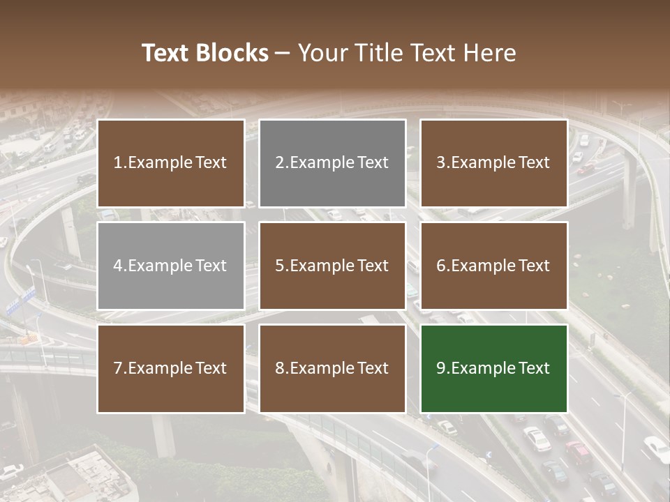 An Aerial View Of A Busy Highway Intersection PowerPoint Template