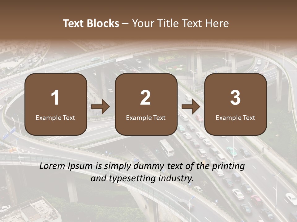 An Aerial View Of A Busy Highway Intersection PowerPoint Template
