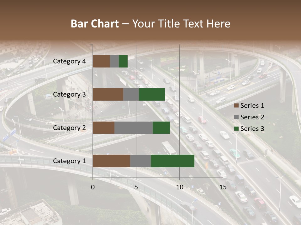 An Aerial View Of A Busy Highway Intersection PowerPoint Template