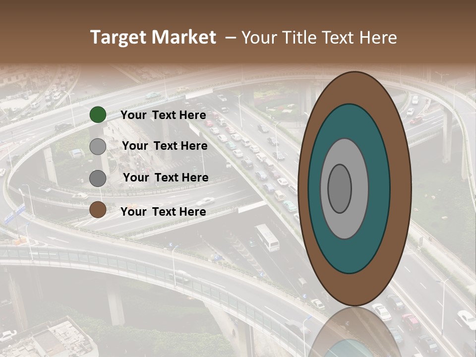 An Aerial View Of A Busy Highway Intersection PowerPoint Template