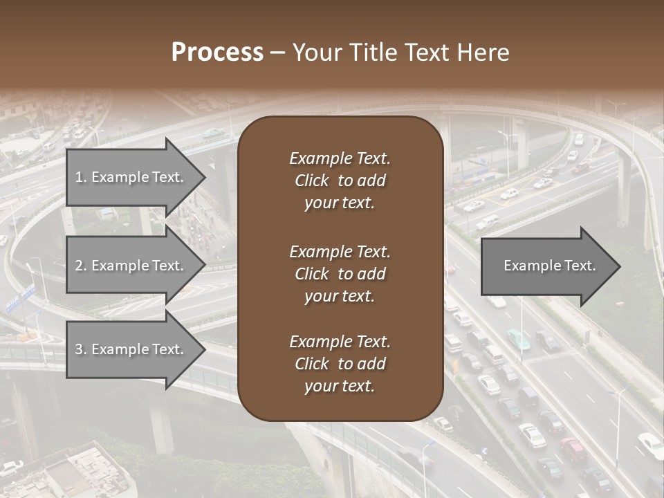 An Aerial View Of A Busy Highway Intersection PowerPoint Template