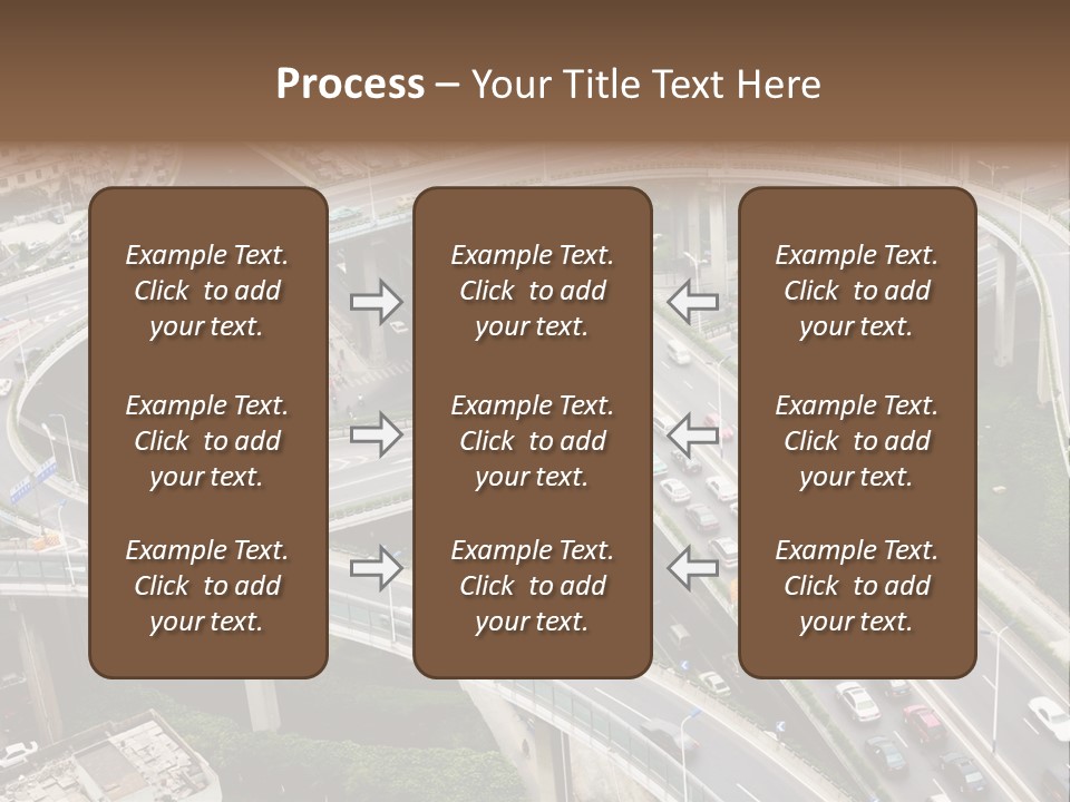 An Aerial View Of A Busy Highway Intersection PowerPoint Template