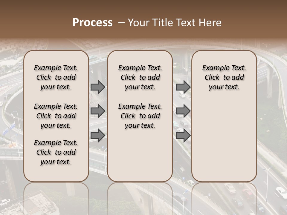 An Aerial View Of A Busy Highway Intersection PowerPoint Template