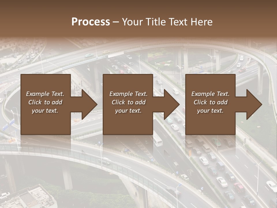 An Aerial View Of A Busy Highway Intersection PowerPoint Template