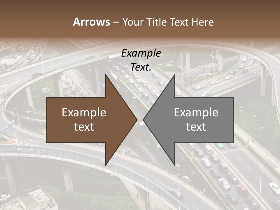 An Aerial View Of A Busy Highway Intersection PowerPoint Template