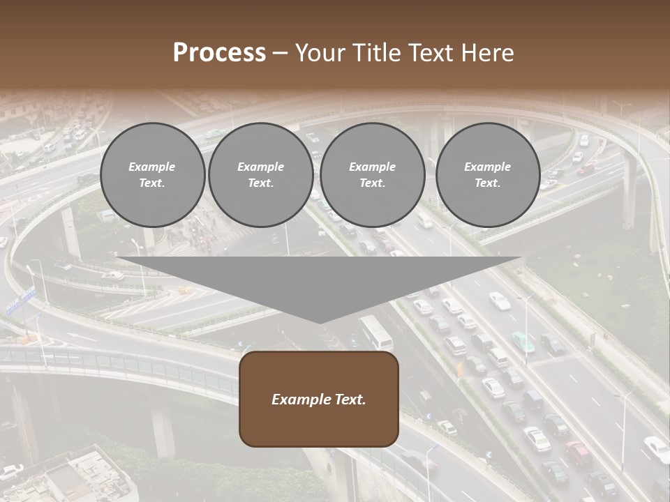 An Aerial View Of A Busy Highway Intersection PowerPoint Template