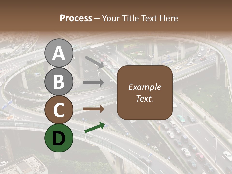 An Aerial View Of A Busy Highway Intersection PowerPoint Template