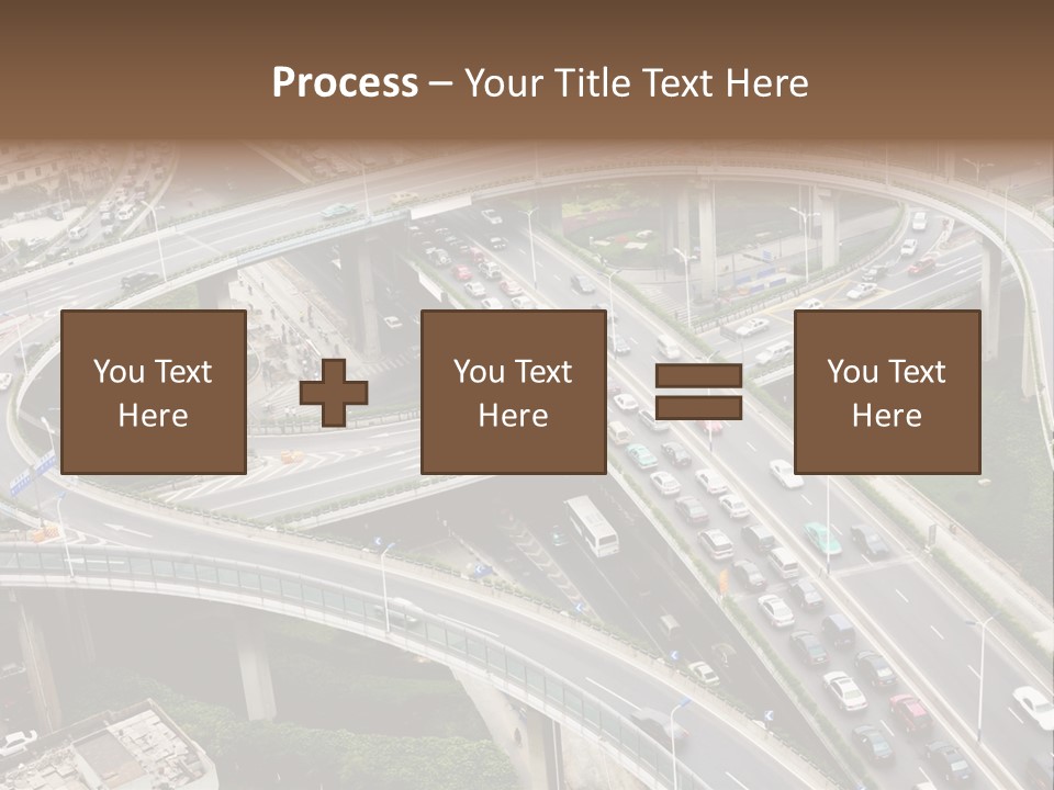 An Aerial View Of A Busy Highway Intersection PowerPoint Template