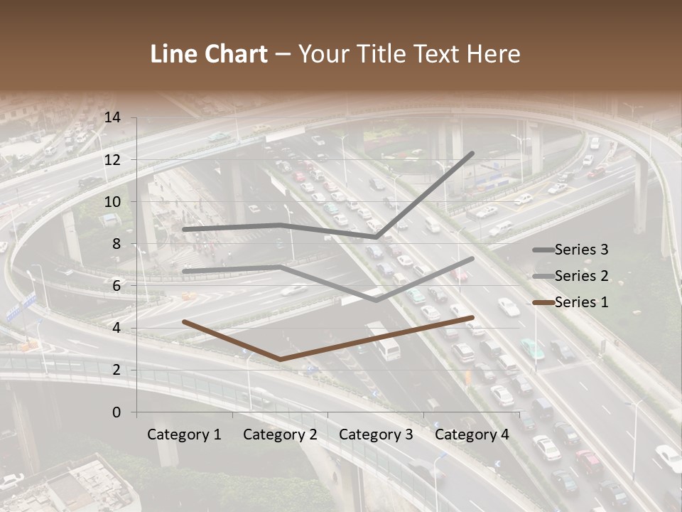 An Aerial View Of A Busy Highway Intersection PowerPoint Template