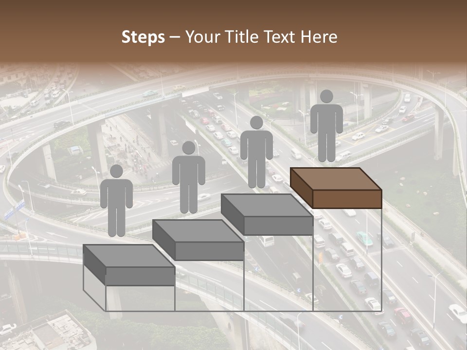 An Aerial View Of A Busy Highway Intersection PowerPoint Template