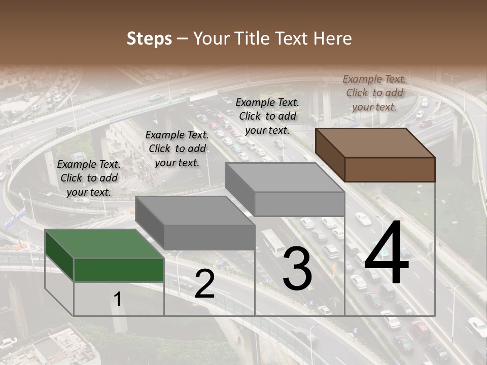 An Aerial View Of A Busy Highway Intersection PowerPoint Template
