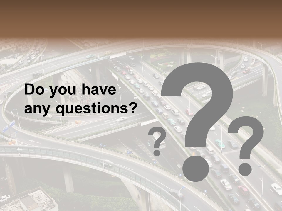 An Aerial View Of A Busy Highway Intersection PowerPoint Template