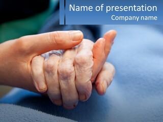 A Person Holding The Hand Of Another Person PowerPoint Template