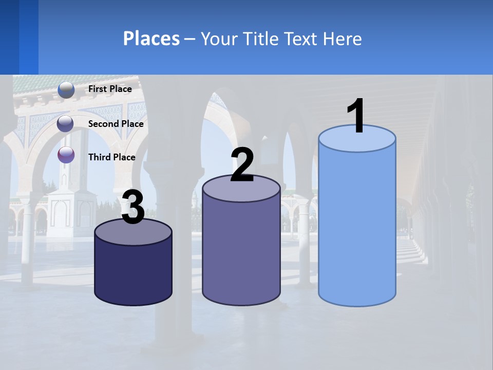 A Building With Arches And Pillars With A Sky Background PowerPoint Template