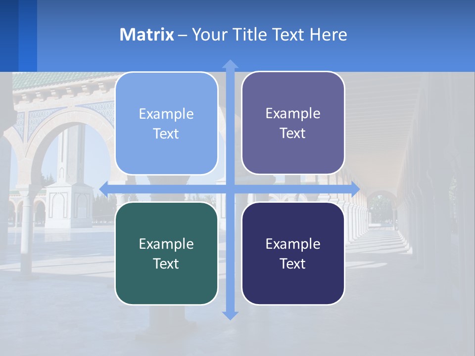 A Building With Arches And Pillars With A Sky Background PowerPoint Template