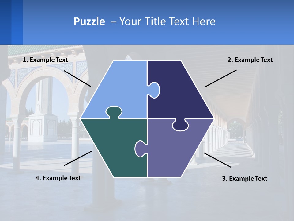 A Building With Arches And Pillars With A Sky Background PowerPoint Template