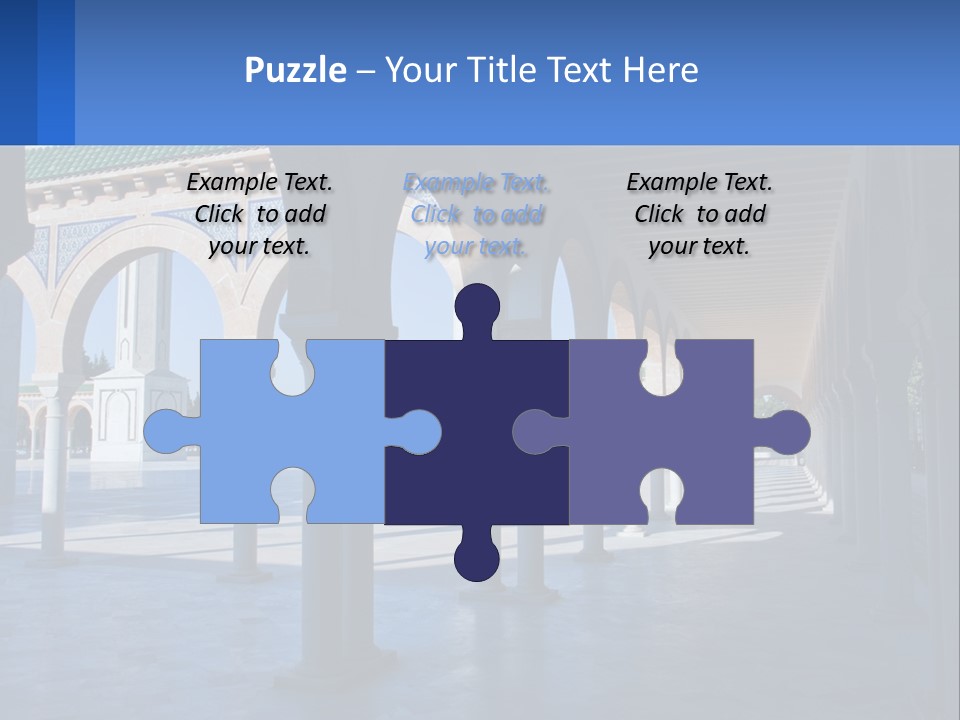 A Building With Arches And Pillars With A Sky Background PowerPoint Template