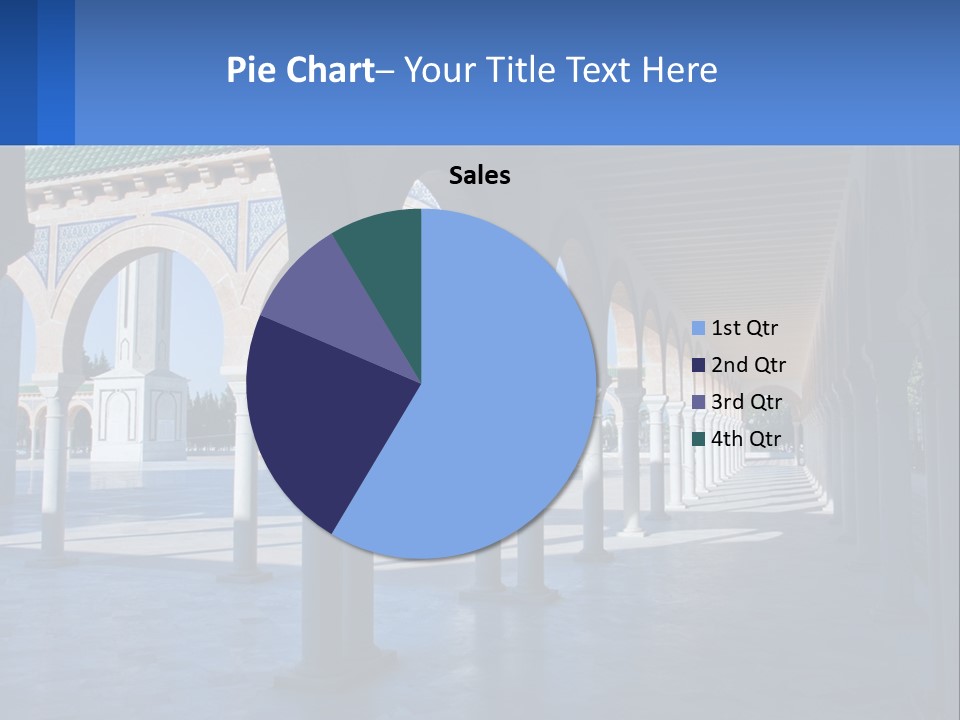 A Building With Arches And Pillars With A Sky Background PowerPoint Template