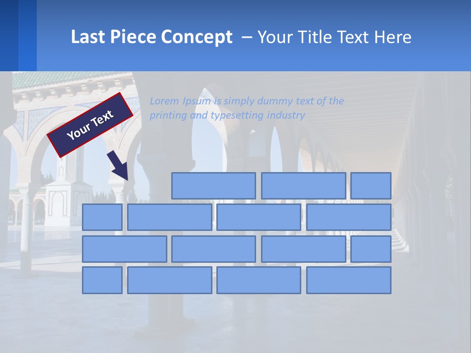 A Building With Arches And Pillars With A Sky Background PowerPoint Template