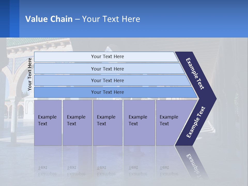 A Building With Arches And Pillars With A Sky Background PowerPoint Template