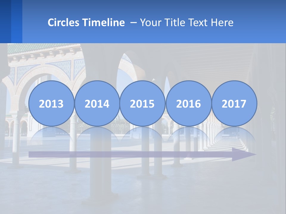 A Building With Arches And Pillars With A Sky Background PowerPoint Template