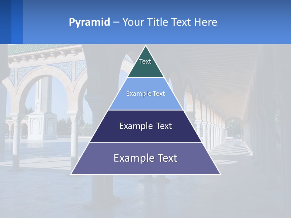 A Building With Arches And Pillars With A Sky Background PowerPoint Template