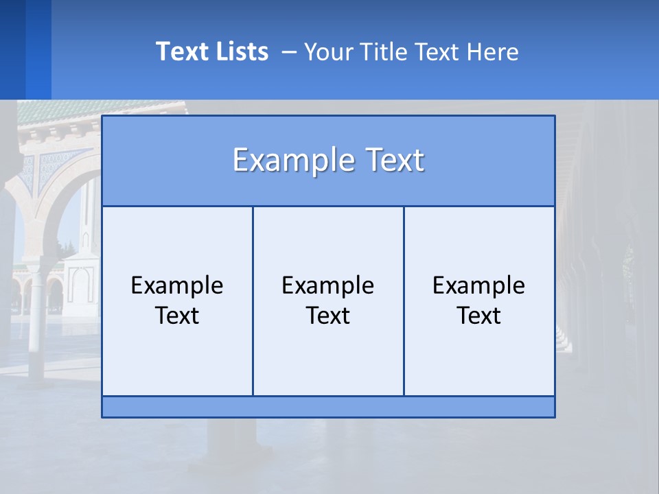 A Building With Arches And Pillars With A Sky Background PowerPoint Template