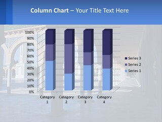 A Building With Arches And Pillars With A Sky Background PowerPoint Template