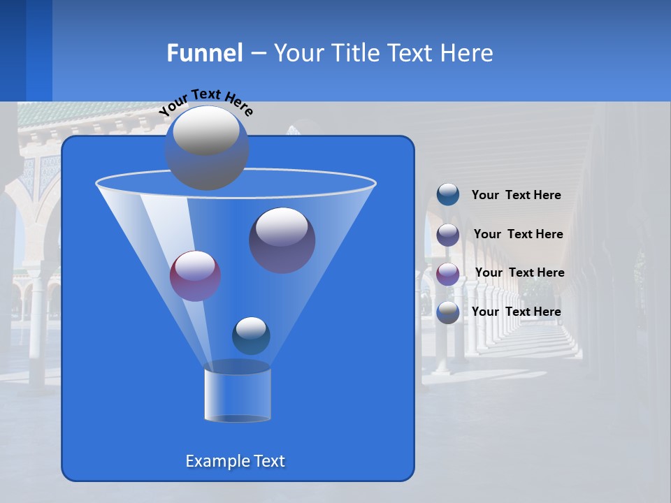 A Building With Arches And Pillars With A Sky Background PowerPoint Template