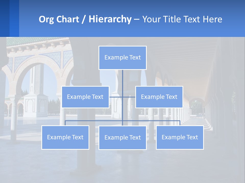 A Building With Arches And Pillars With A Sky Background PowerPoint Template