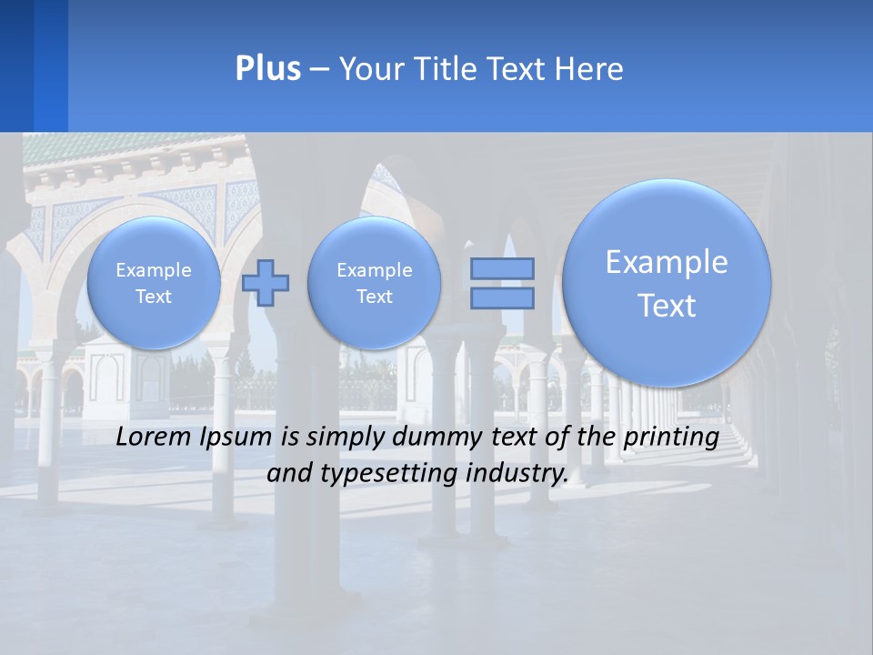 A Building With Arches And Pillars With A Sky Background PowerPoint Template