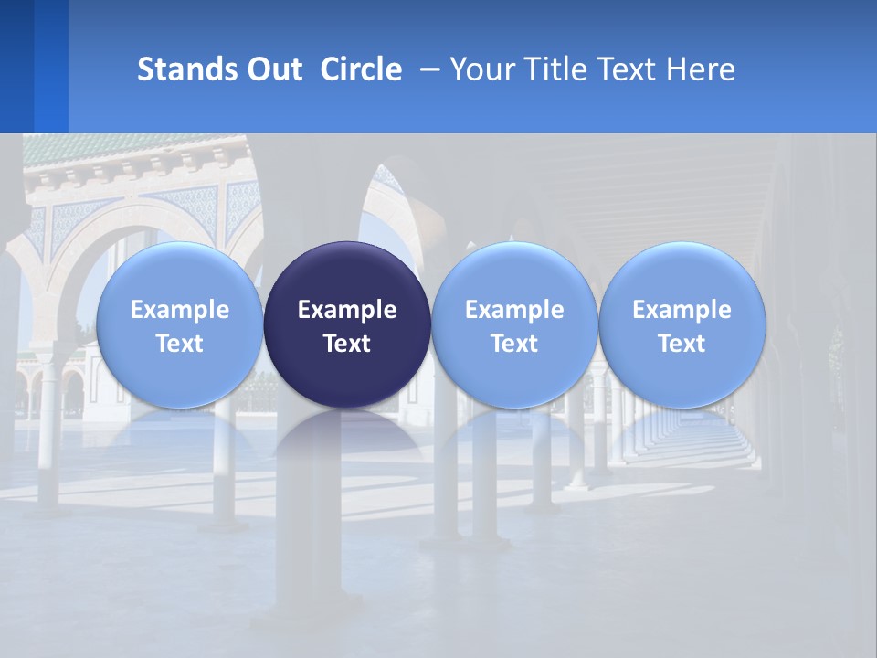 A Building With Arches And Pillars With A Sky Background PowerPoint Template