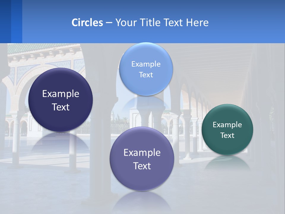 A Building With Arches And Pillars With A Sky Background PowerPoint Template
