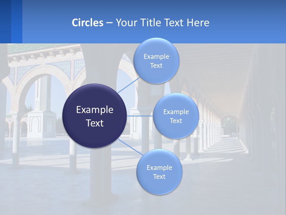 A Building With Arches And Pillars With A Sky Background PowerPoint Template