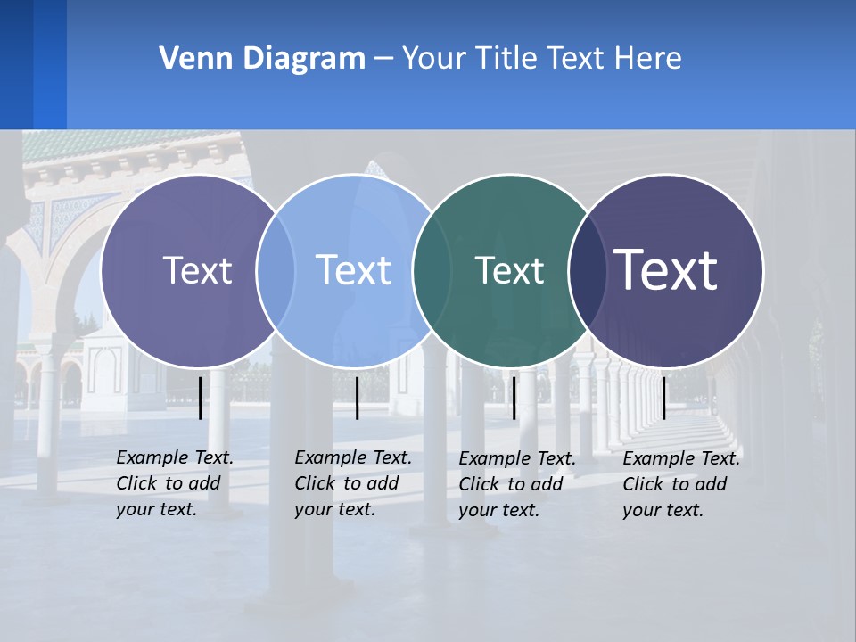 A Building With Arches And Pillars With A Sky Background PowerPoint Template