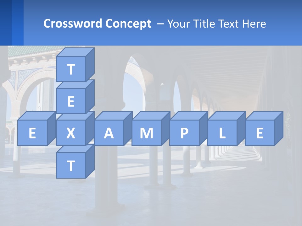 A Building With Arches And Pillars With A Sky Background PowerPoint Template