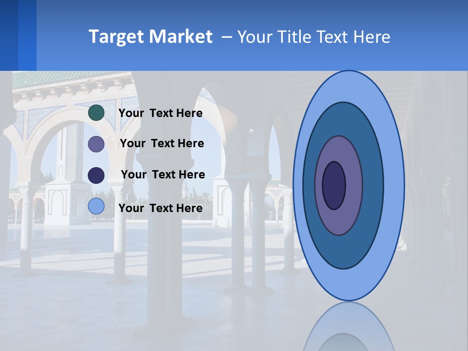 A Building With Arches And Pillars With A Sky Background PowerPoint Template