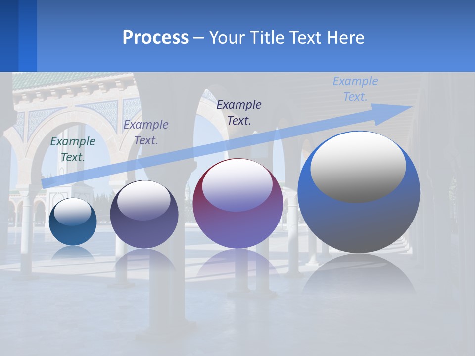 A Building With Arches And Pillars With A Sky Background PowerPoint Template