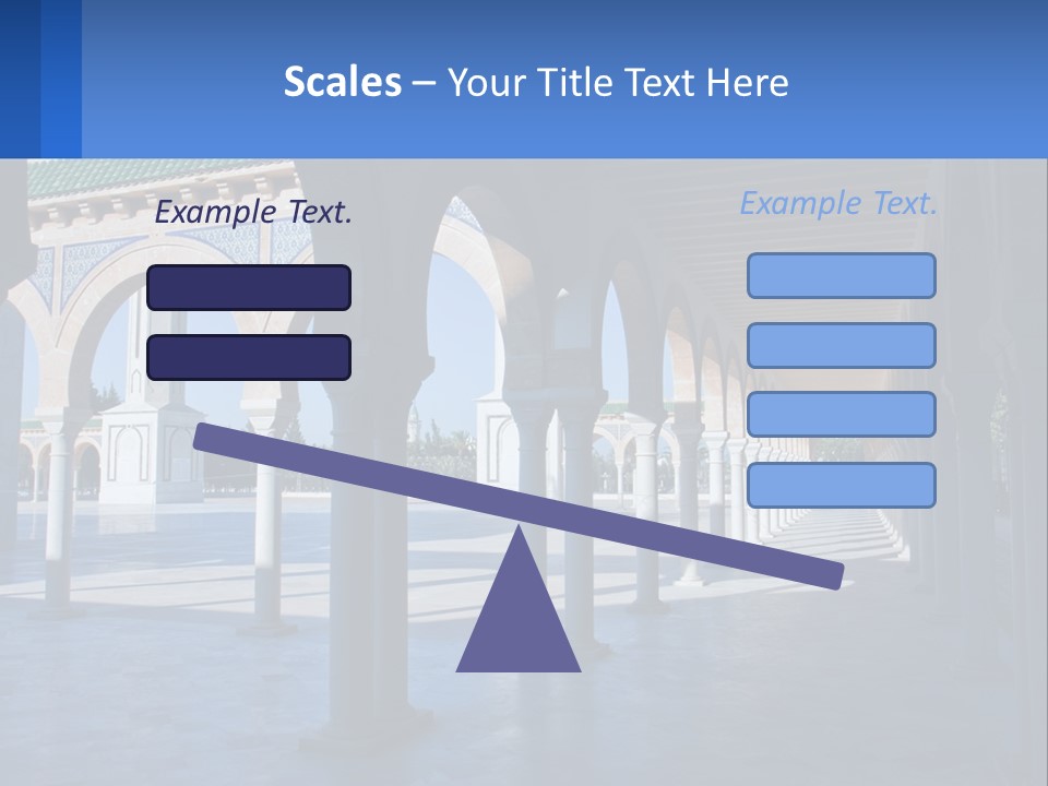 A Building With Arches And Pillars With A Sky Background PowerPoint Template