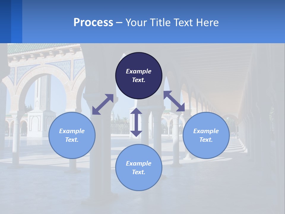 A Building With Arches And Pillars With A Sky Background PowerPoint Template