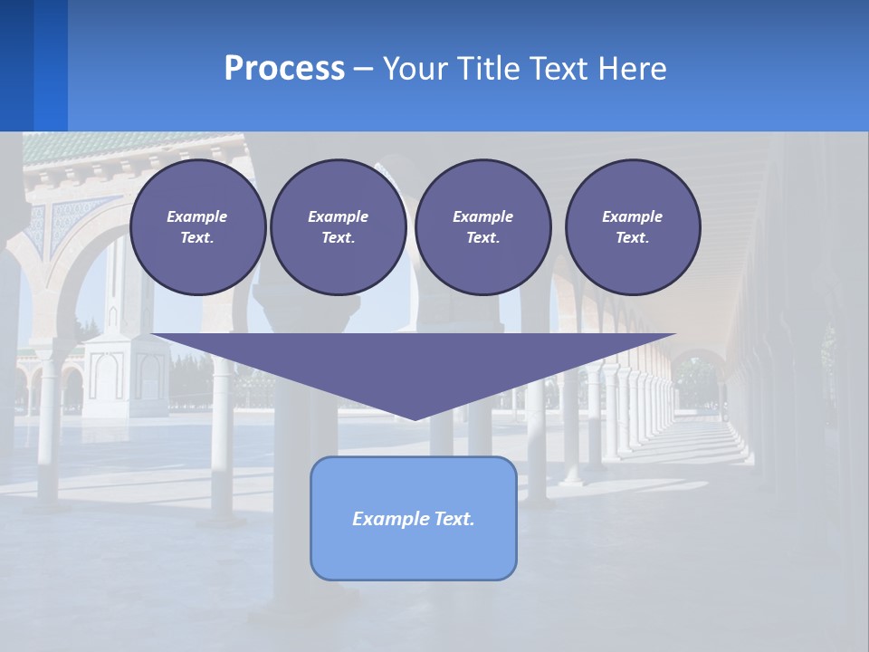 A Building With Arches And Pillars With A Sky Background PowerPoint Template
