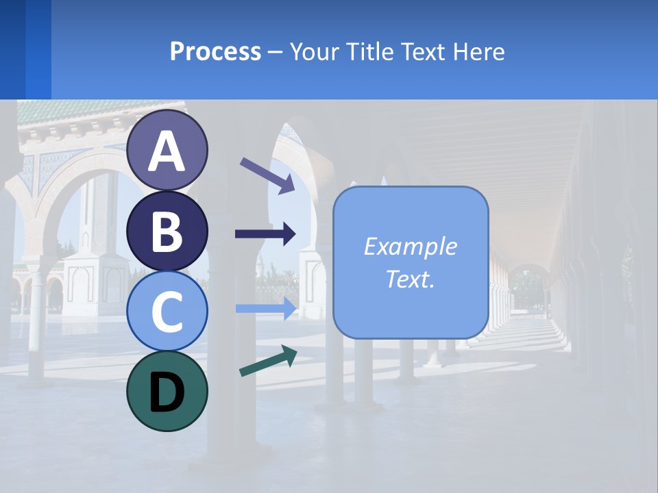 A Building With Arches And Pillars With A Sky Background PowerPoint Template