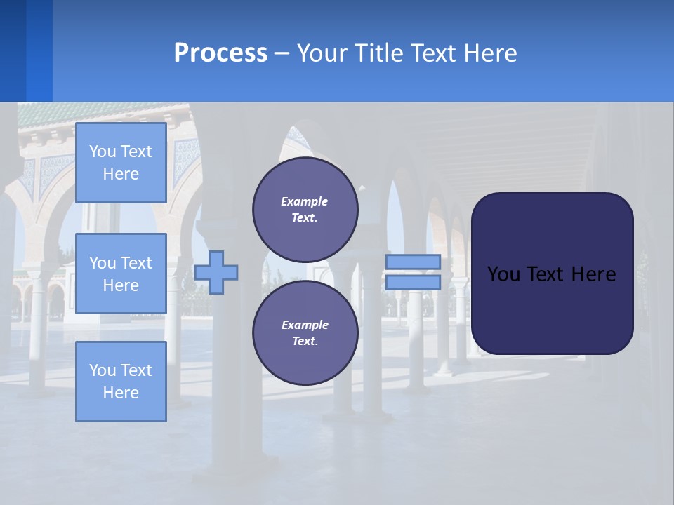 A Building With Arches And Pillars With A Sky Background PowerPoint Template