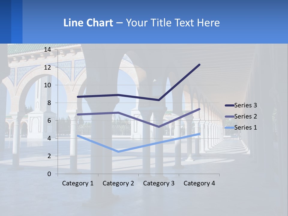 A Building With Arches And Pillars With A Sky Background PowerPoint Template