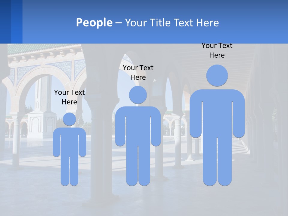 A Building With Arches And Pillars With A Sky Background PowerPoint Template