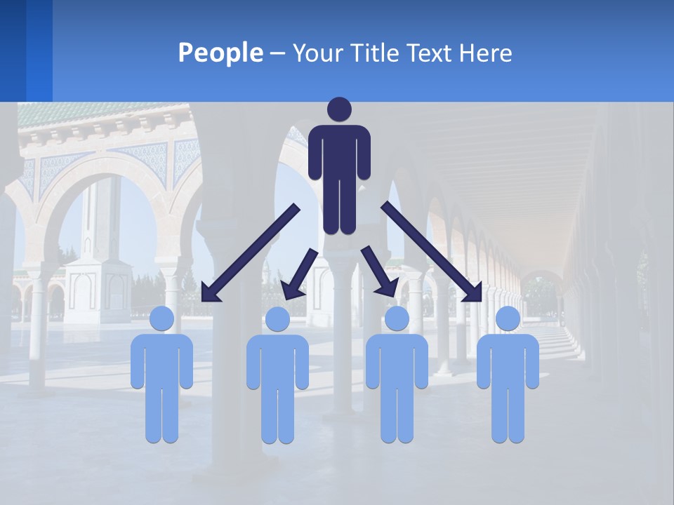 A Building With Arches And Pillars With A Sky Background PowerPoint Template