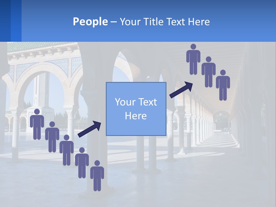 A Building With Arches And Pillars With A Sky Background PowerPoint Template