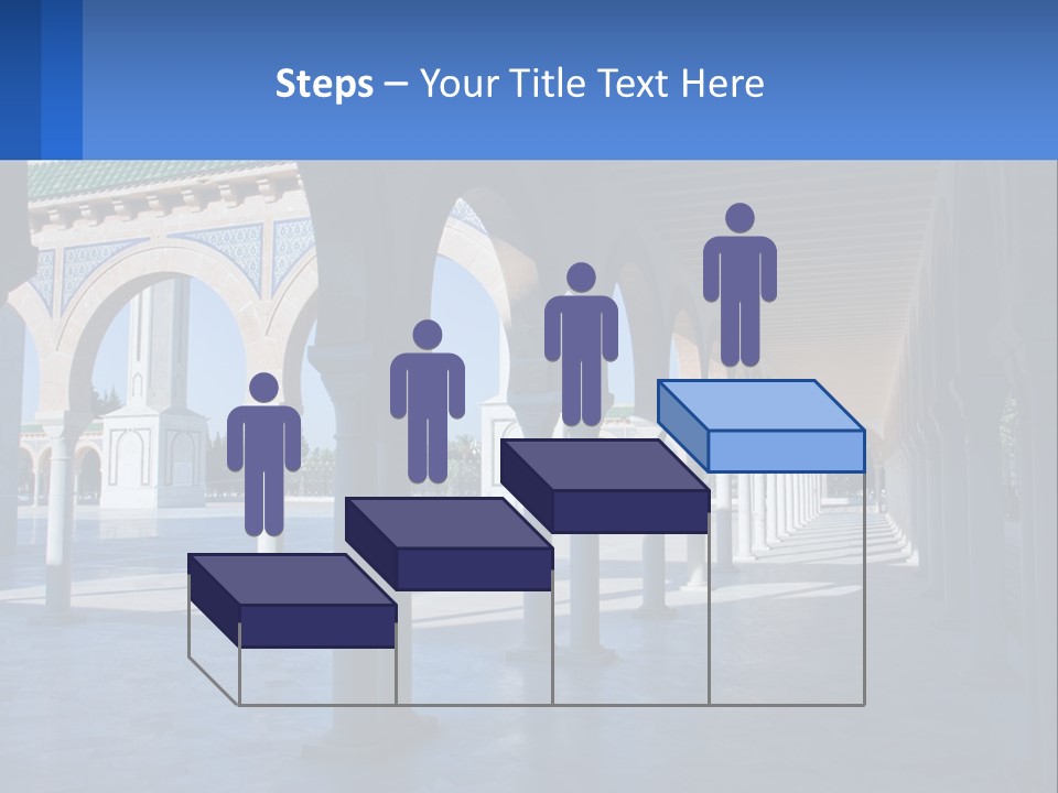 A Building With Arches And Pillars With A Sky Background PowerPoint Template