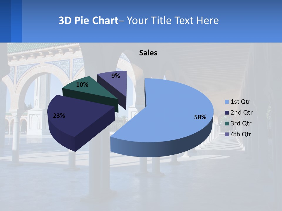 A Building With Arches And Pillars With A Sky Background PowerPoint Template