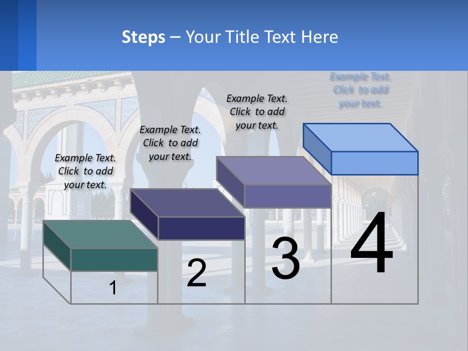 A Building With Arches And Pillars With A Sky Background PowerPoint Template